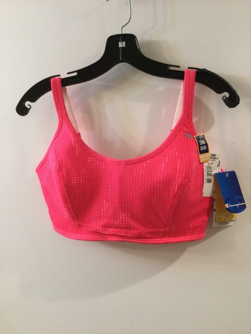 Champion High Support  Underwire Sports Bra 36 DD Bright Pink  Style 6843